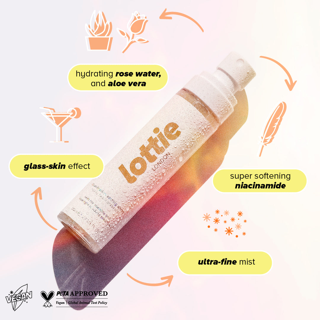 dewy & illuminating setting sprays