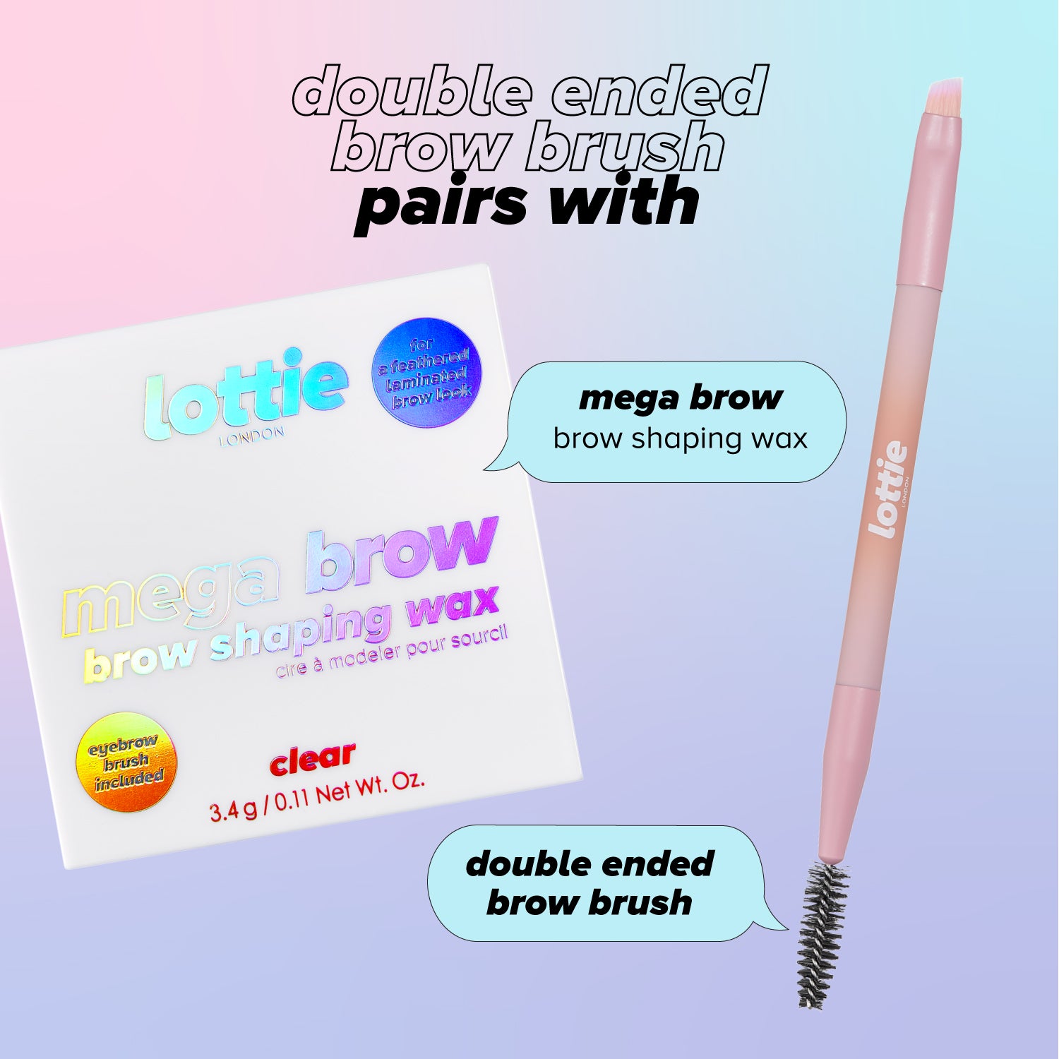 double ended brow brush