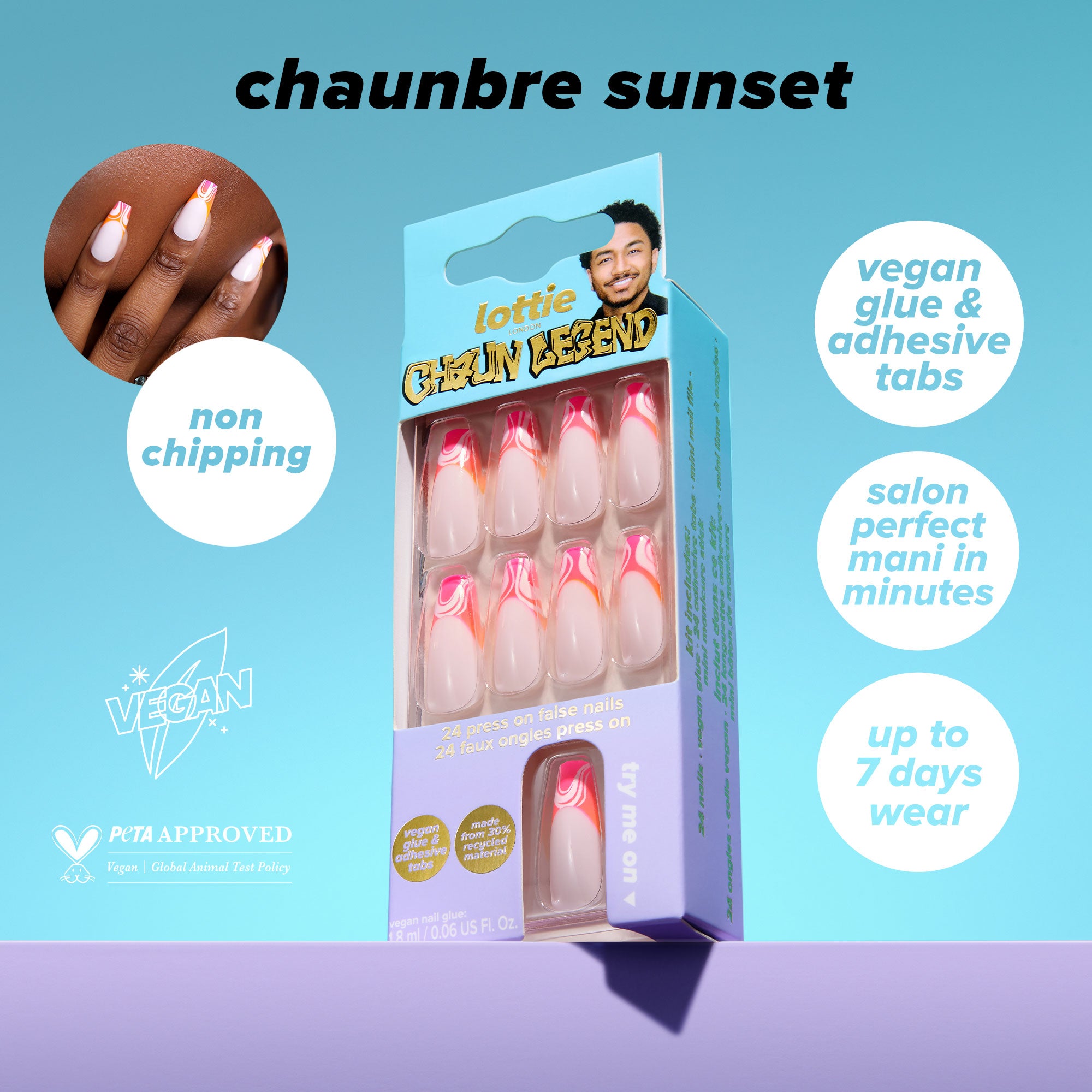 lottie x Chaun Legend stay press'd- chaunbré sunset
