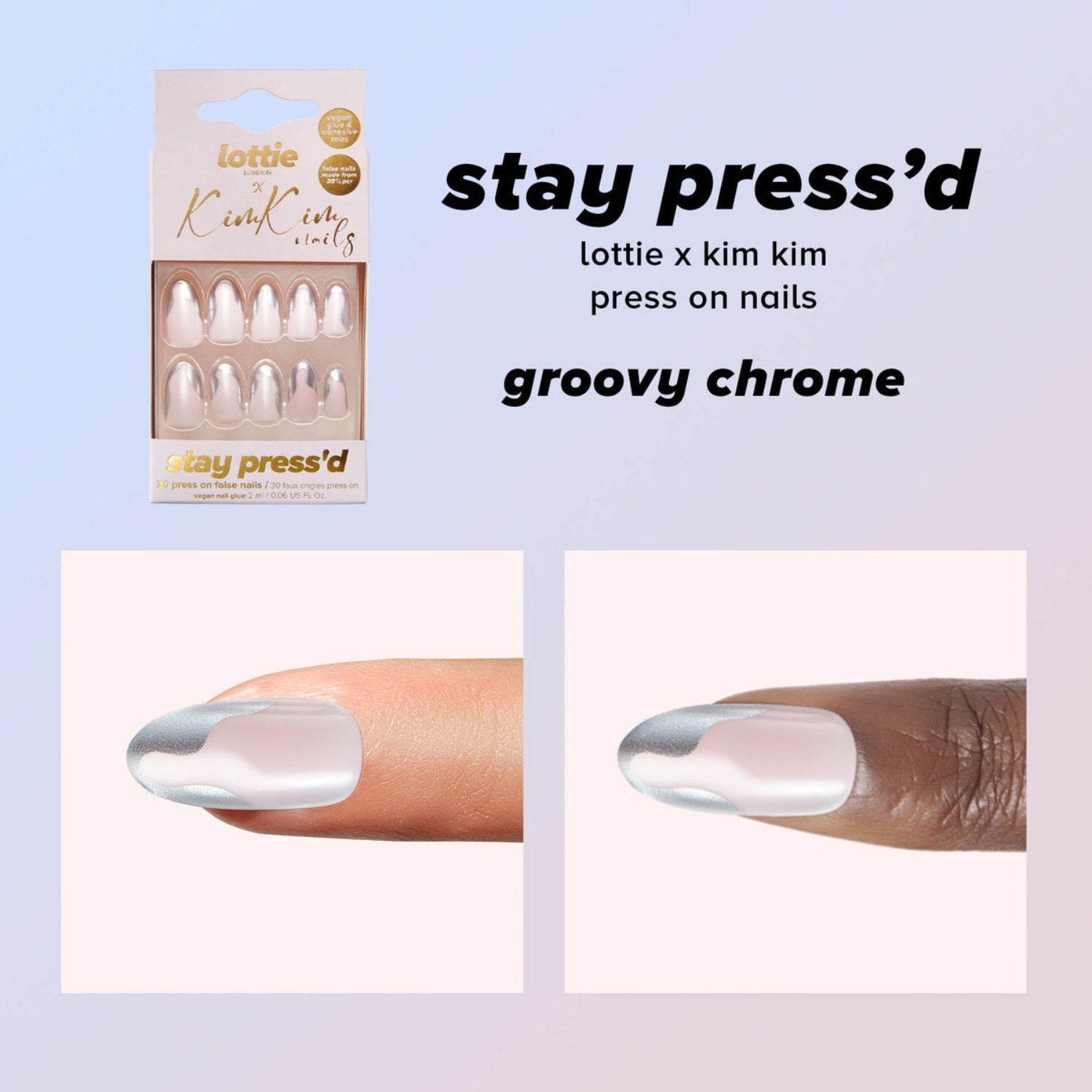 lottie x KimKim stay press'd- groovy chrome