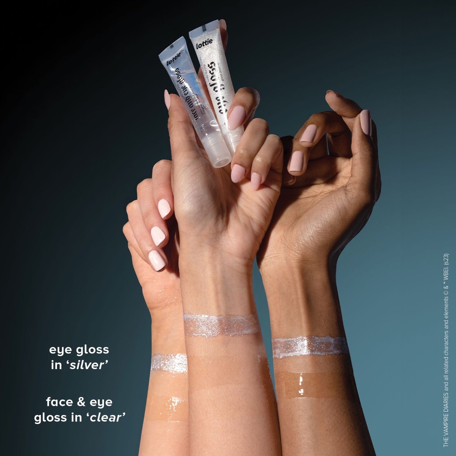 the vampire diaries x clear face & eye gloss