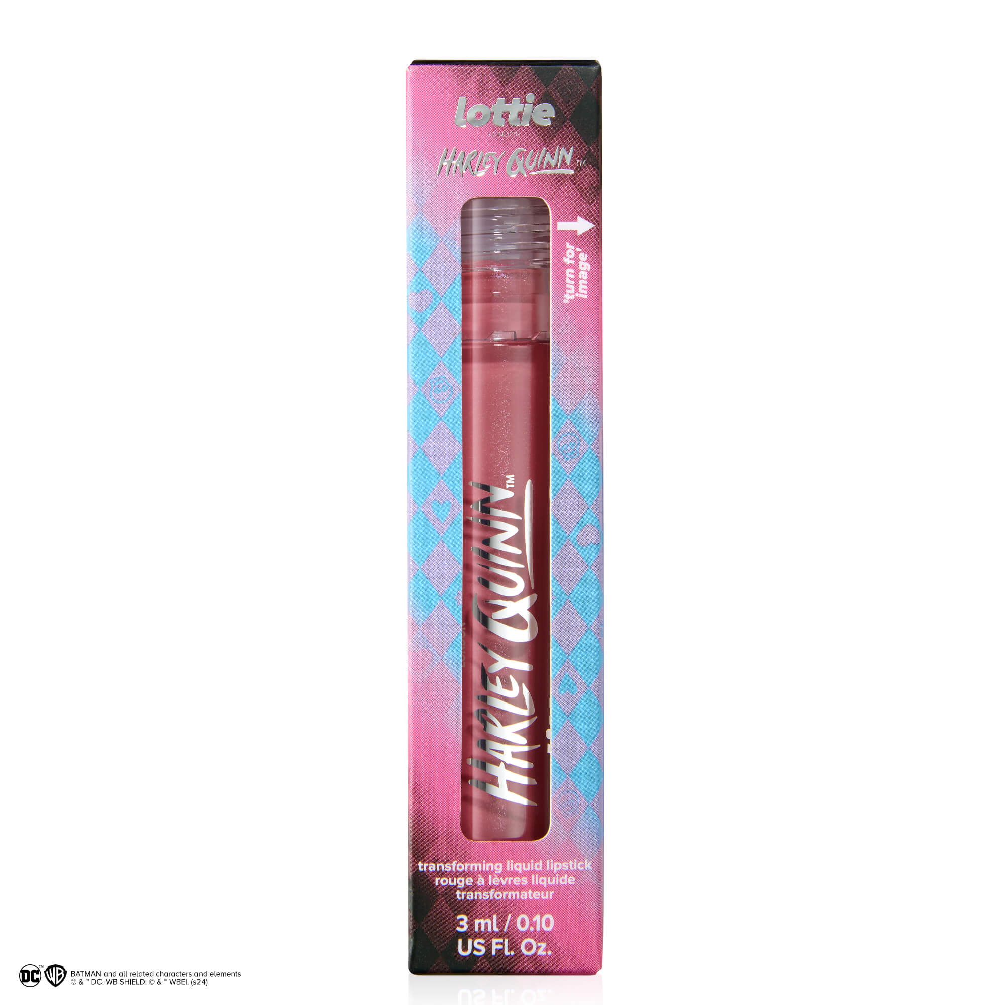 Harley Quinn Transforming Glitter Lipstick - Wanted