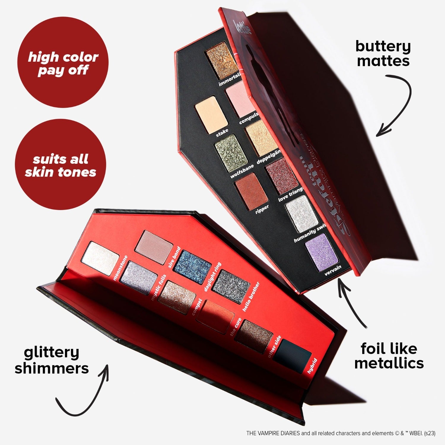 the vampire diaries x eyeshadow palette - team stefan