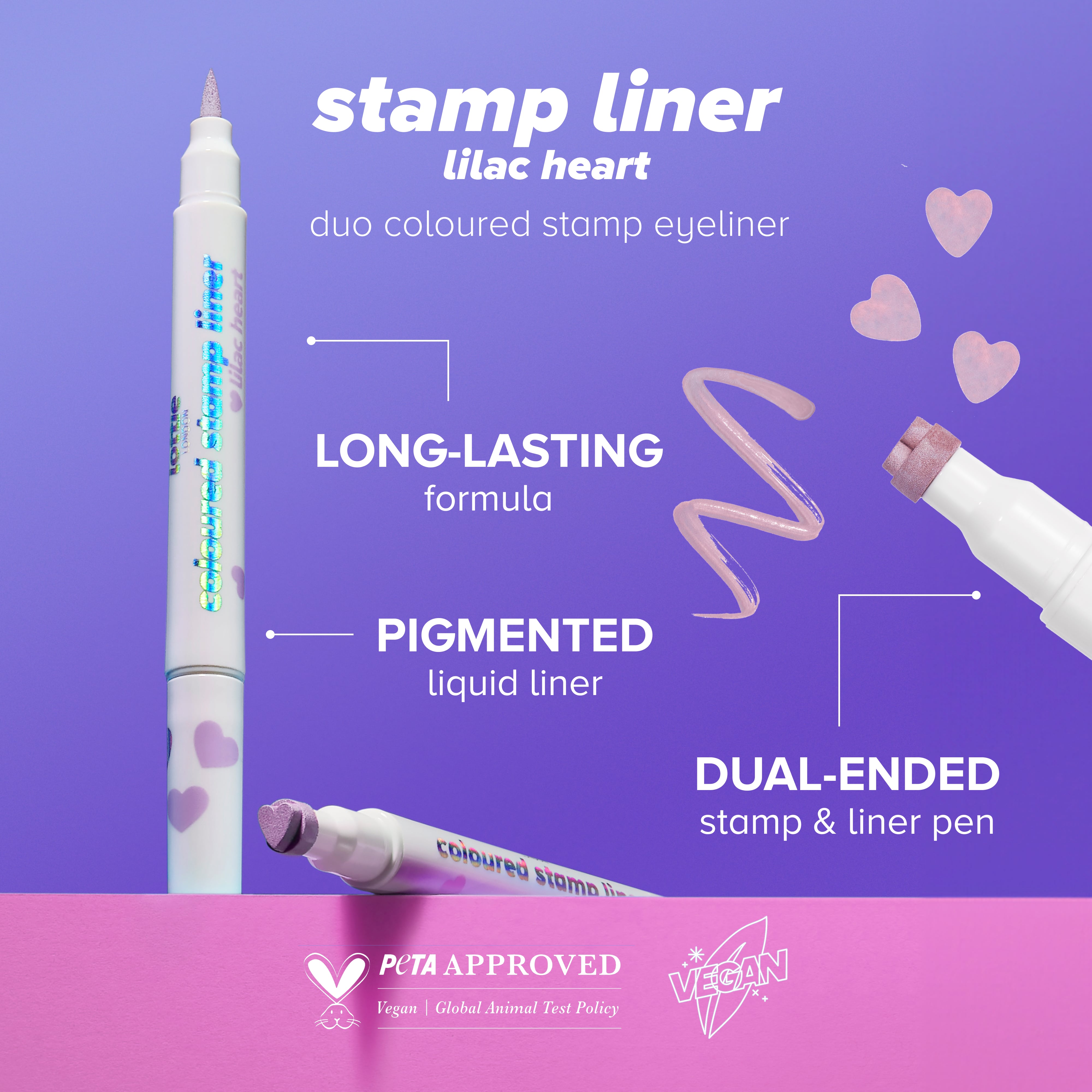proud to be - lilac heart stamp liner
