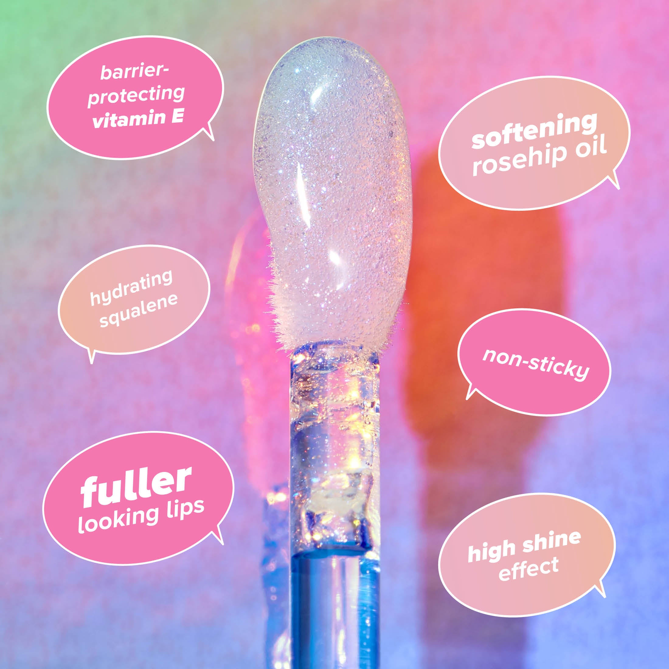 lottie shimmer lip glaze - be proud