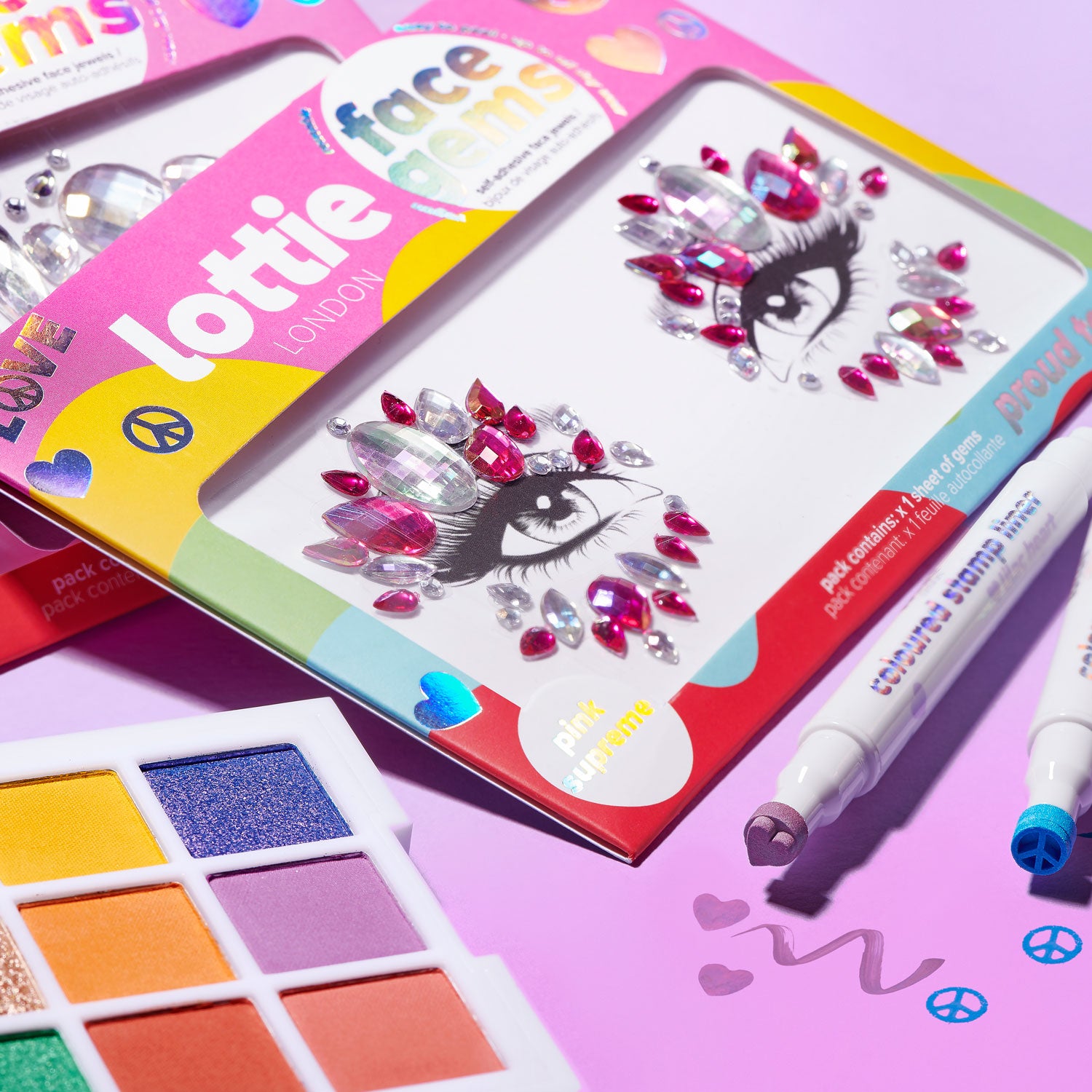 proud to be - pink supreme face gems