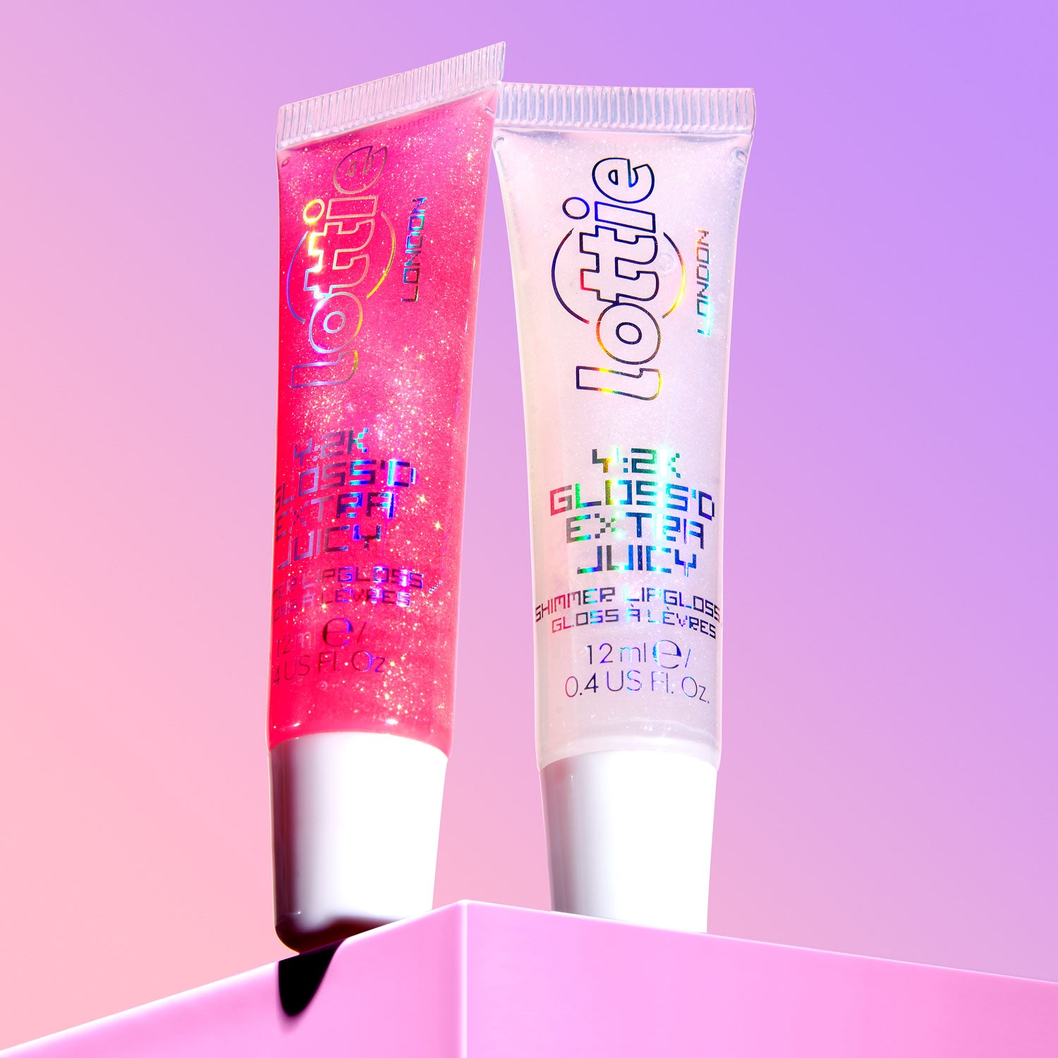 Y2K: gloss'd lip gloss - like, totally