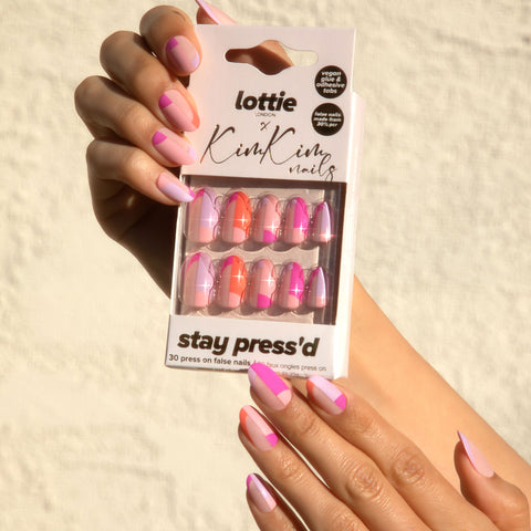 lottie x KimKim stay press'd- colour block party product from Lottie